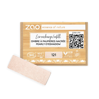 121 Pearly Ivory Refill Rectangle Pearly Eye Shadow, ZAO