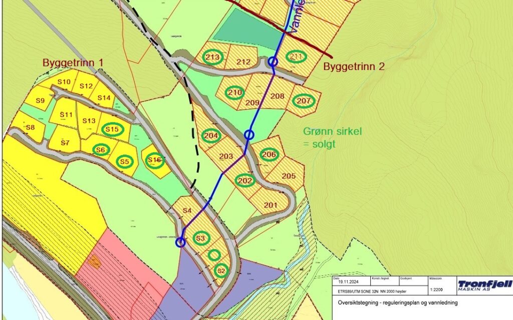 Oversiktskart tomter i Gaiagrenda