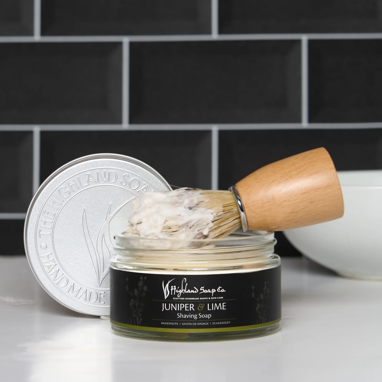 Einebær og Lime Barbersåpe ~ Naturlig~Highland