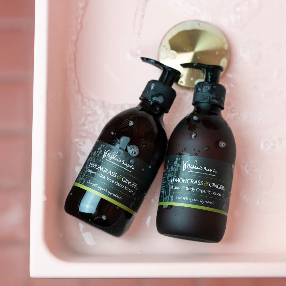 DUO Sitrongress & Ingefær Håndsåpe & Bodylotion 2*300 ml~Highland